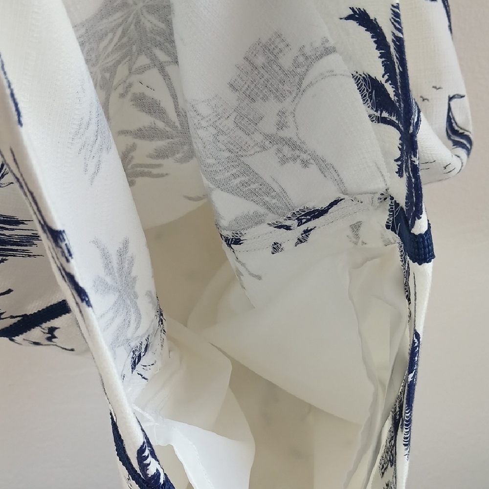 Hobbs London Dress White With Navy Nautical Print Sleeveless Size 2 - Picture 9 of 10